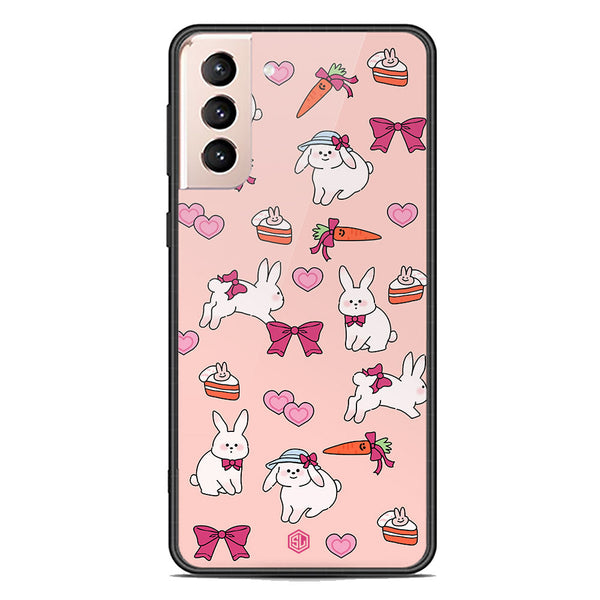 Cute Korean Design Series Soft Phone Case - Premium Glass Case - Design 1 - Samsung Galaxy S22 5G