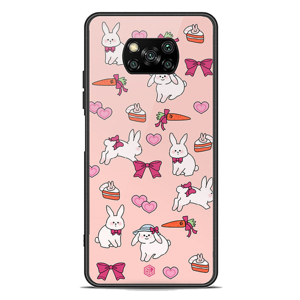 Cute Korean Design Series Soft Phone Case - Premium Glass Case - Design 1 - Xiaomi Poco X3