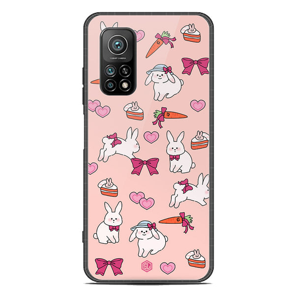 Cute Korean Design Series Soft Phone Case - Premium Glass Case - Design 1 - Xiaomi Mi 10T