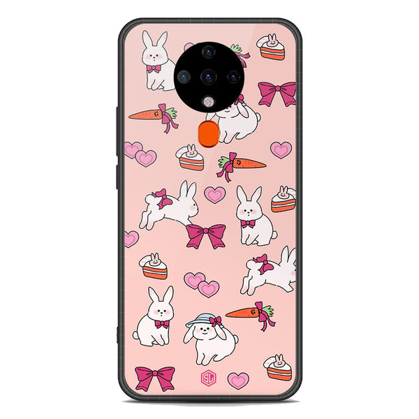 Cute Korean Design Series Soft Phone Case - Premium Glass Case - Design 1 - Tecno Spark 6
