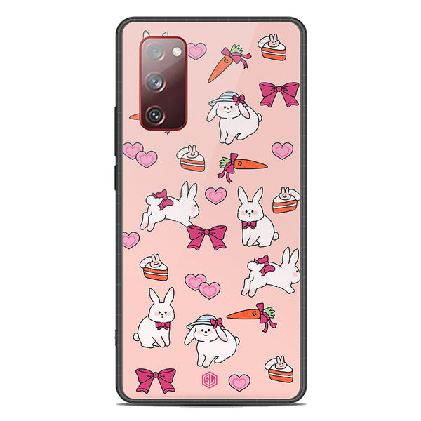 Cute Korean Design Series Soft Phone Case - Premium Glass Case - Design 1 - Samsung Galaxy S20 FE