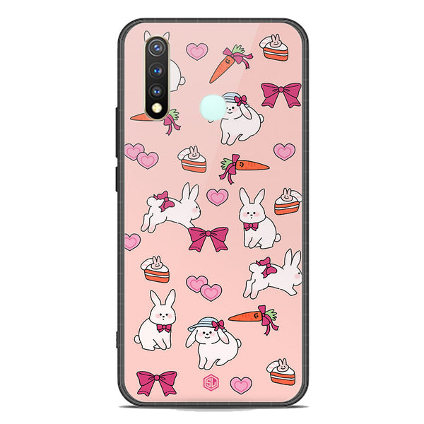 Cute Korean Design Series Soft Phone Case - Premium Glass Case - Design 1 - Vivo Y19