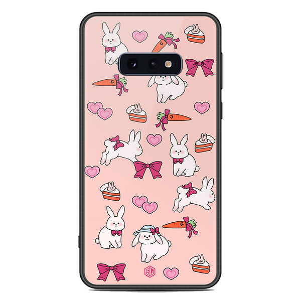 Cute Korean Design Series Soft Phone Case - Premium Glass Case - Design 1 - Samsung Galaxy S10e