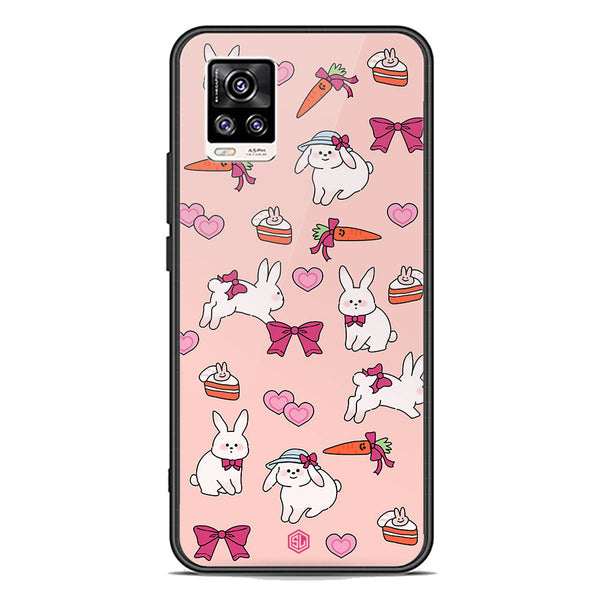 Cute Korean Design Series Soft Phone Case - Premium Glass Case - Design 1 - Vivo V20