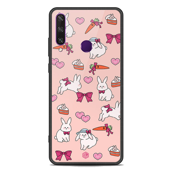 Cute Korean Design Series Soft Phone Case - Premium Glass Case - Design 1 - Huawei Y6p