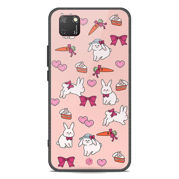Cute Korean Design Series Soft Phone Case - Premium Glass Case - Design 1 - Huawei Y5p