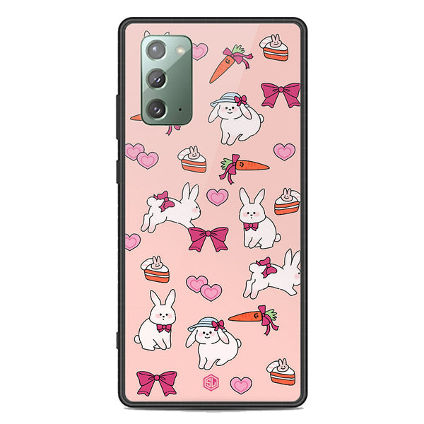 Cute Korean Design Series Soft Phone Case - Premium Glass Case - Design 1 - Samsung Galaxy Note 20