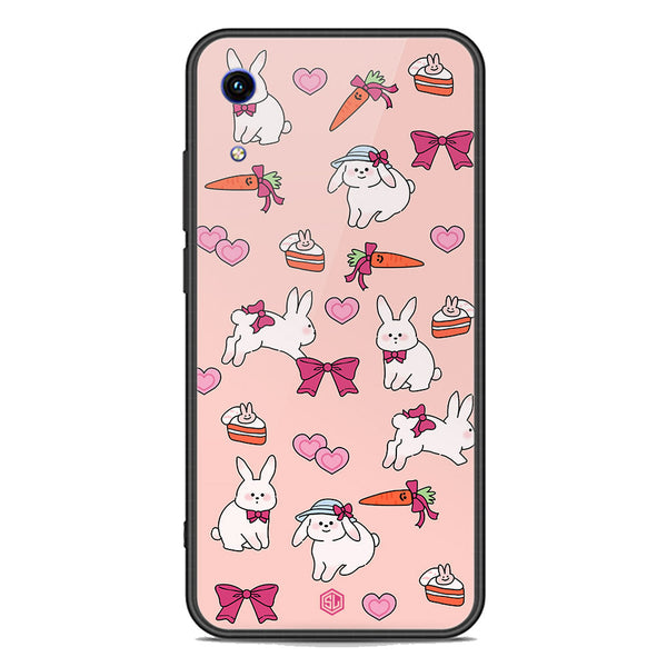 Cute Korean Design Series Soft Phone Case - Premium Glass Case - Design 1 - Huawei Honor 8A
