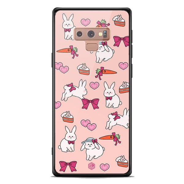 Cute Korean Design Series Soft Phone Case - Premium Glass Case - Design 1 - Samsung Galaxy Note 9