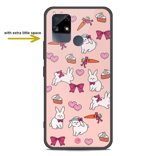 Cute Korean Design Series Soft Phone Case - Premium Glass Case - Design 1 - Realme 30A