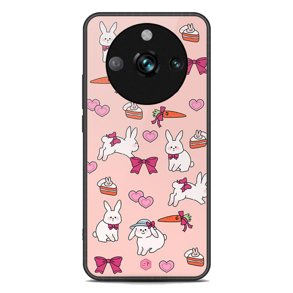 Cute Korean Design Series Soft Phone Case - Premium Glass Case - Design 1 - Realme 11 Pro Plus