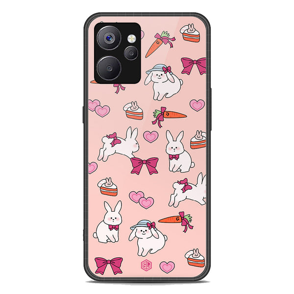 Cute Korean Design Series Soft Phone Case - Premium Glass Case - Design 1 - Realme 10 5G