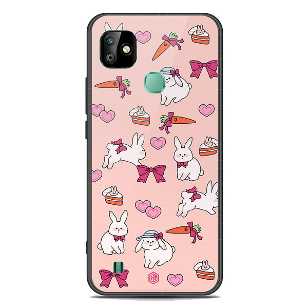 Cute Korean Design Series Soft Phone Case - Premium Glass Case - Design 1 - Infinix Smart HD 2021