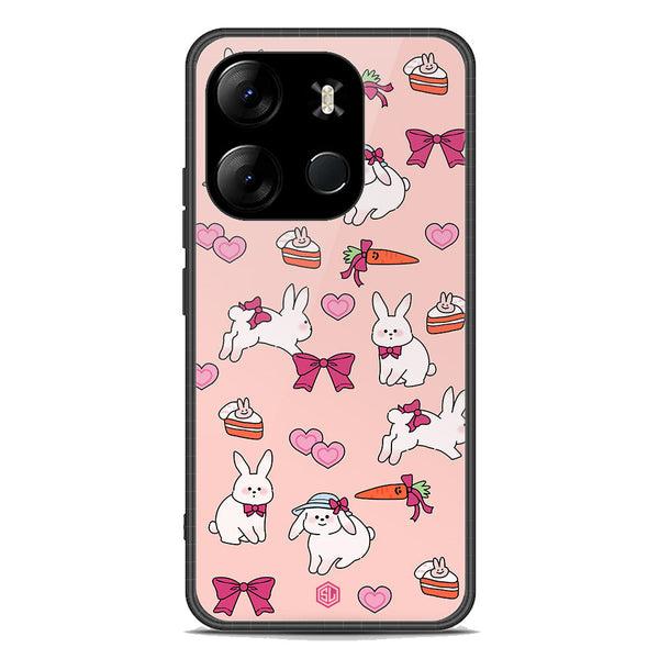 Cute Korean Design Series Soft Phone Case - Premium Glass Case - Design 1 - Infinix Smart 7