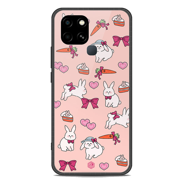 Cute Korean Design Series Soft Phone Case - Premium Glass Case - Design 1 - Infinix Smart 6