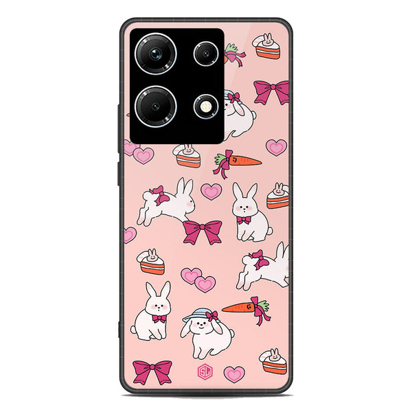 Cute Korean Design Series Soft Phone Case - Premium Glass Case - Design 1 - Infinix Note 30