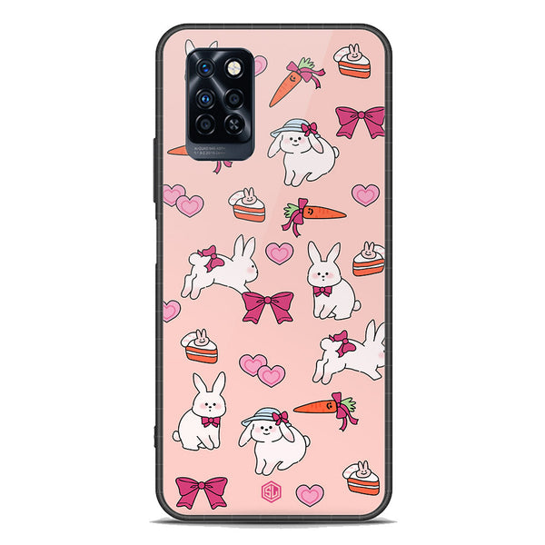 Cute Korean Design Series Soft Phone Case - Premium Glass Case - Design 1 - Infinix Note 10 Pro