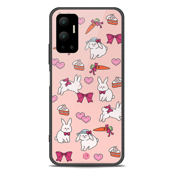 Cute Korean Design Series Soft Phone Case - Premium Glass Case - Design 1 - Infinix Hot 12