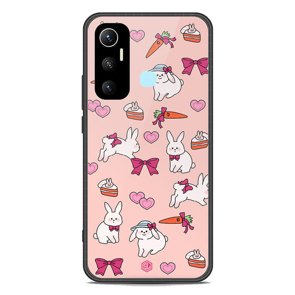 Cute Korean Design Series Soft Phone Case - Premium Glass Case - Design 1 - Infinix Hot 11