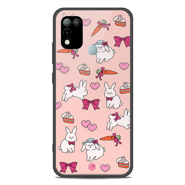 Cute Korean Design Series Soft Phone Case - Premium Glass Case - Design 1 - Infinix Hot 10 Play