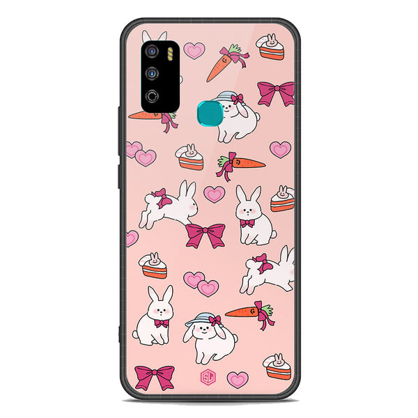 Cute Korean Design Series Soft Phone Case - Premium Glass Case - Design 1 - Infinix Hot 9 Play