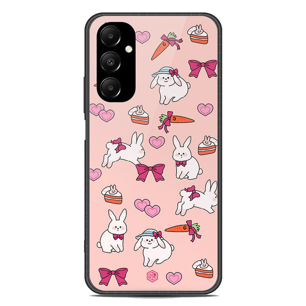 Cute Korean Design Series Soft Phone Case - Premium Glass Case - Design 1 - Samsung Galaxy A05s