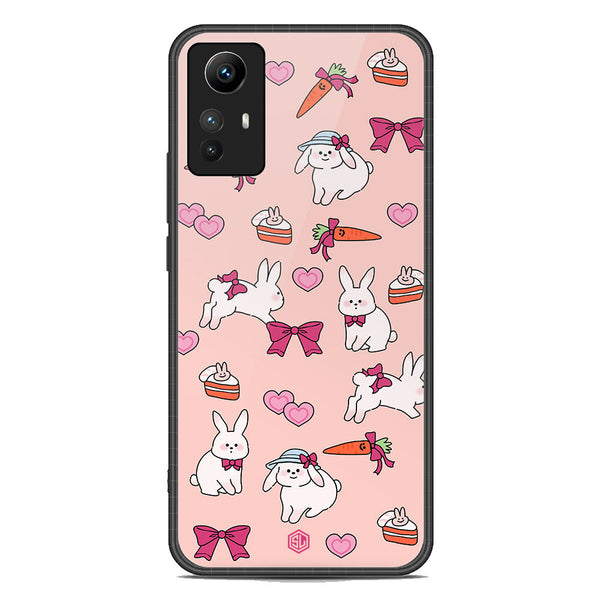 Cute Korean Design Series Soft Phone Case - Premium Glass Case - Design 1 - Xiaomi Redmi Note 12S