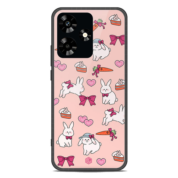 Cute Korean Design Series Soft Phone Case - Premium Glass Case - Design 1 - Infinix Hot 30