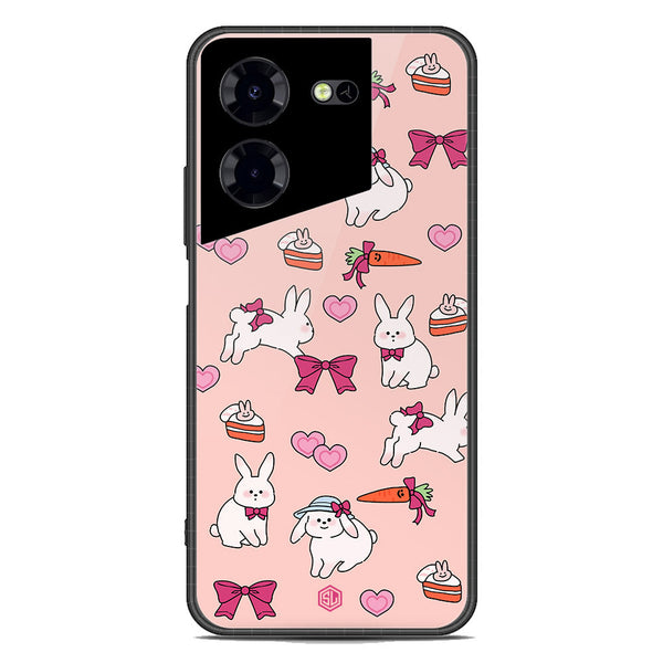Cute Korean Design Series Soft Phone Case - Premium Glass Case - Design 1 - Tecno Pova 5 Pro
