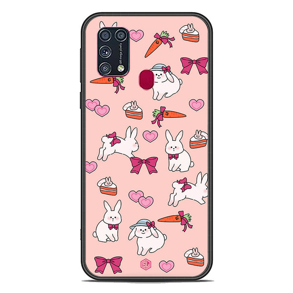 Cute Korean Design Series Soft Phone Case - Premium Glass Case - Design 1 - Samsung Galaxy M31