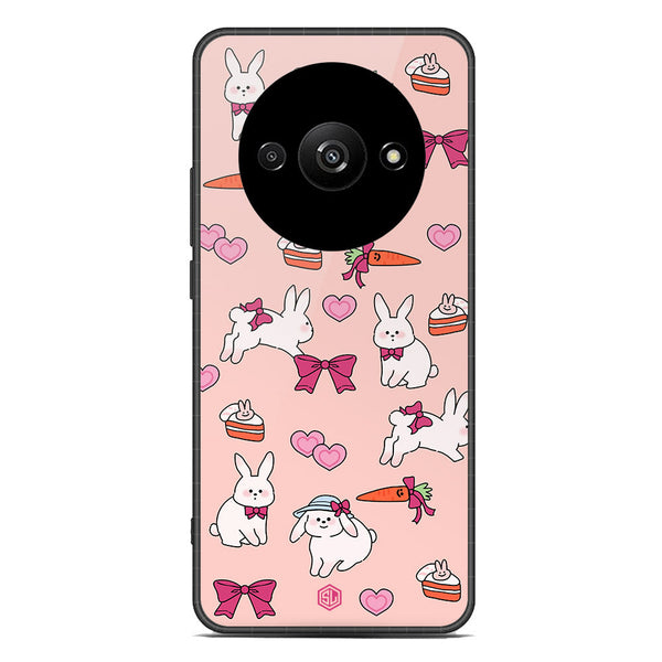 Cute Korean Design Series Soft Phone Case - Premium Glass Case - Design 1 - Xiaomi Redmi A3