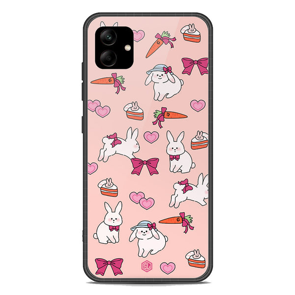 Cute Korean Design Series Soft Phone Case - Premium Glass Case - Design 1 - Samsung Galaxy M04 4G