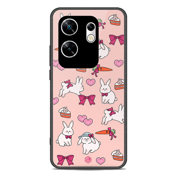Cute Korean Design Series Soft Phone Case - Premium Glass Case - Design 1 - Infinix Zero 30 4G
