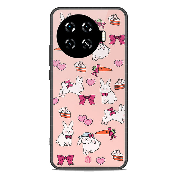 Cute Korean Design Series Soft Phone Case - Premium Glass Case - Design 1 - Tecno Spark 20 Pro Plus
