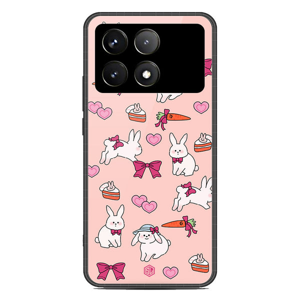 Cute Korean Design Series Soft Phone Case - Premium Glass Case - Design 1 - Xiaomi Poco X6 Pro