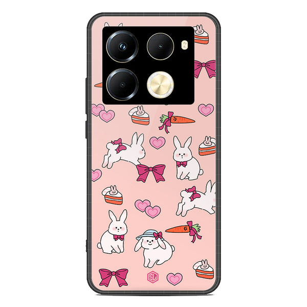 Cute Korean Design Series Soft Phone Case - Premium Glass Case - Design 1 - Infinix Note 40 Pro