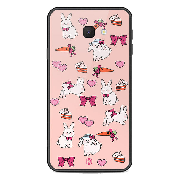 Cute Korean Design Series Soft Phone Case - Premium Glass Case - Design 1 - Samsung Galaxy J7 Prime