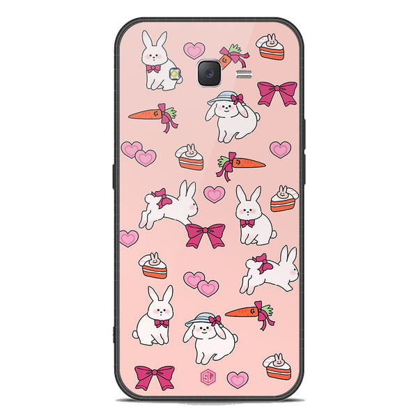 Cute Korean Design Series Soft Phone Case - Premium Glass Case - Design 1 - Samsung Galaxy J7 2015