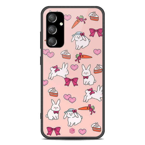 Cute Korean Design Series Soft Phone Case - Premium Glass Case - Design 1 - Samsung Galaxy A54 5G