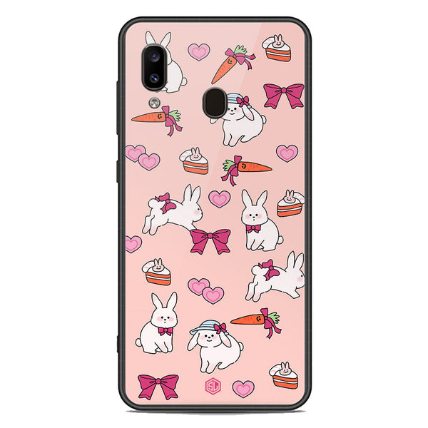 Cute Korean Design Series Soft Phone Case - Premium Glass Case - Design 1 - Samsung Galaxy A30