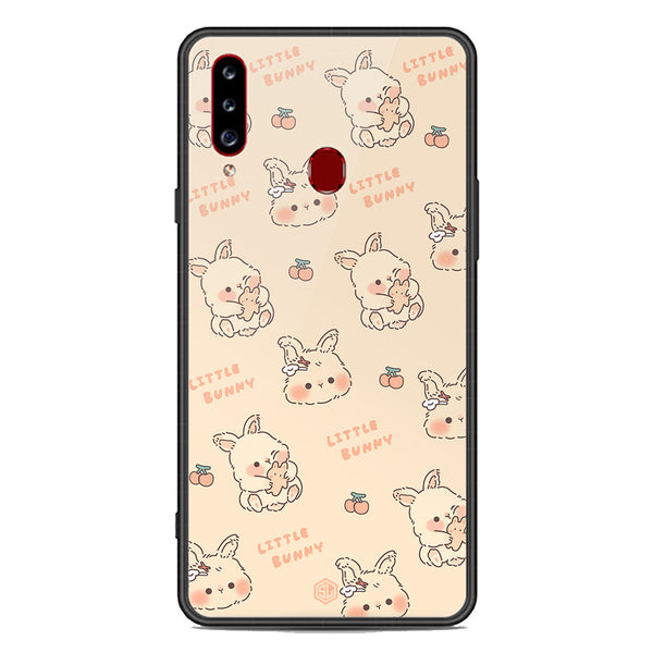 Cute Korean Design Series Soft Phone Case - Premium Glass Case - Design 2 - Samsung Galaxy A20s