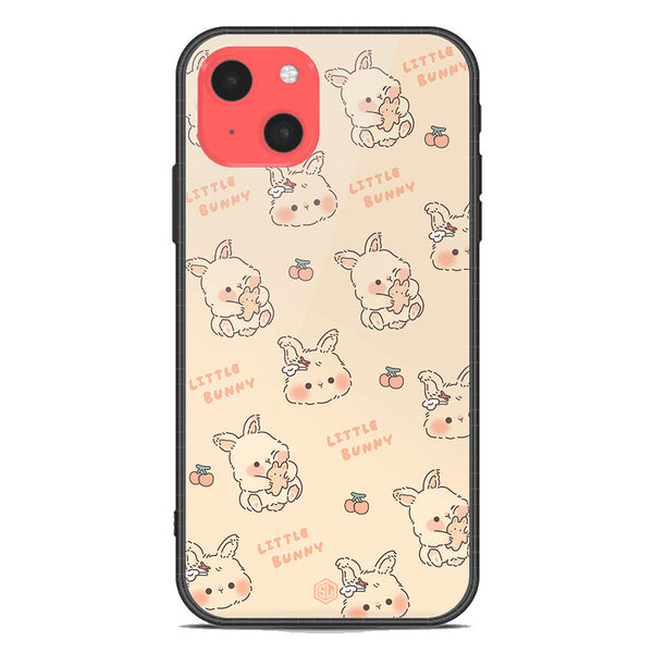 Cute Korean Design Series Soft Phone Case - Premium Glass Case - Design 2 - iPhone 13 Mini