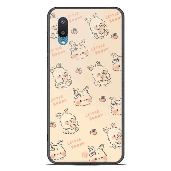 Cute Korean Design Series Soft Phone Case - Premium Glass Case - Design 2 - Samsung Galaxy A02