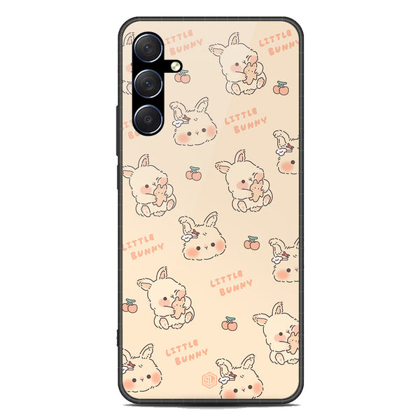 Cute Korean Design Series Soft Phone Case - Premium Glass Case - Design 2 - Samsung Galaxy M53