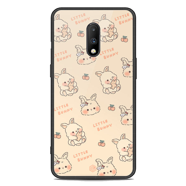 Cute Korean Design Series Soft Phone Case - Premium Glass Case - Design 2 - OnePlus 7