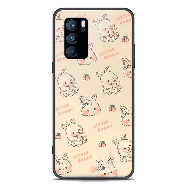 Cute Korean Design Series Soft Phone Case - Premium Glass Case - Design 2 - Oppo Reno 6 5G