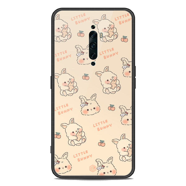 Cute Korean Design Series Soft Phone Case - Premium Glass Case - Design 2 - Oppo Reno 2F