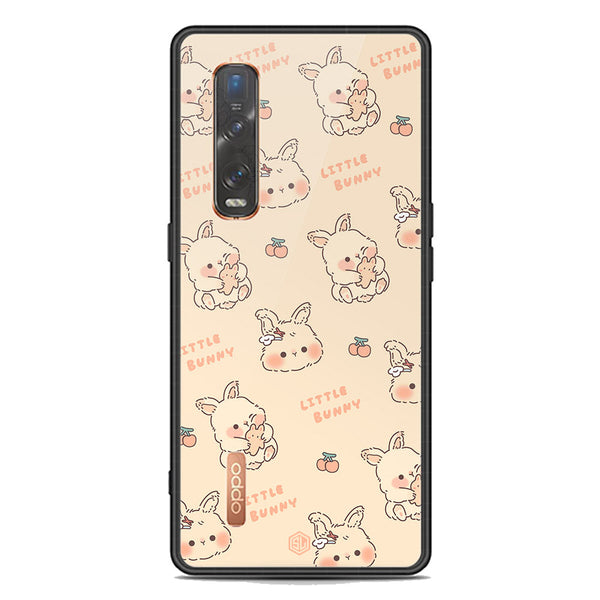 Cute Korean Design Series Soft Phone Case - Premium Glass Case - Design 2 - Oppo Find X2 Pro
