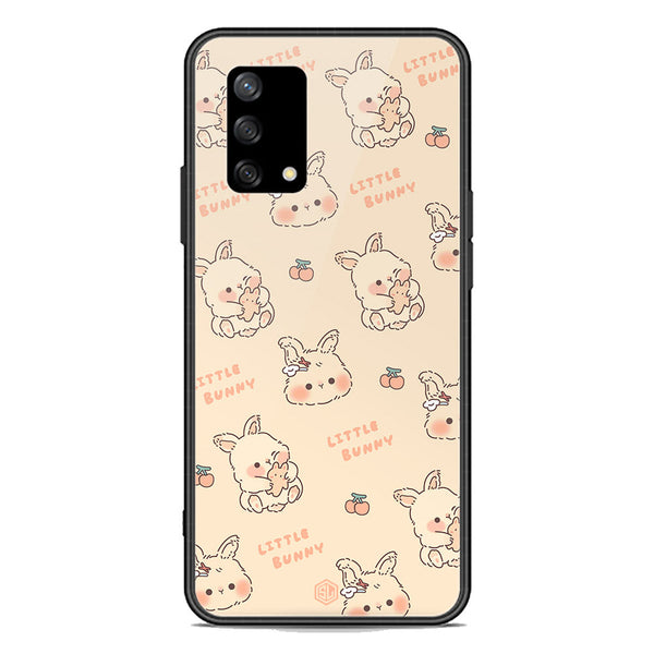 Cute Korean Design Series Soft Phone Case - Premium Glass Case - Design 2 - Oppo F19s