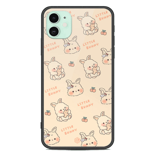 Cute Korean Design Series Soft Phone Case - Premium Glass Case - Design 2 - iPhone 11